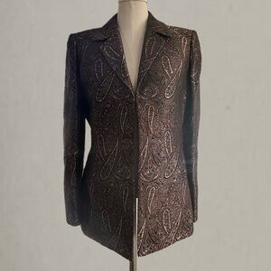 Kasper Brown Paisley Women's Blazer